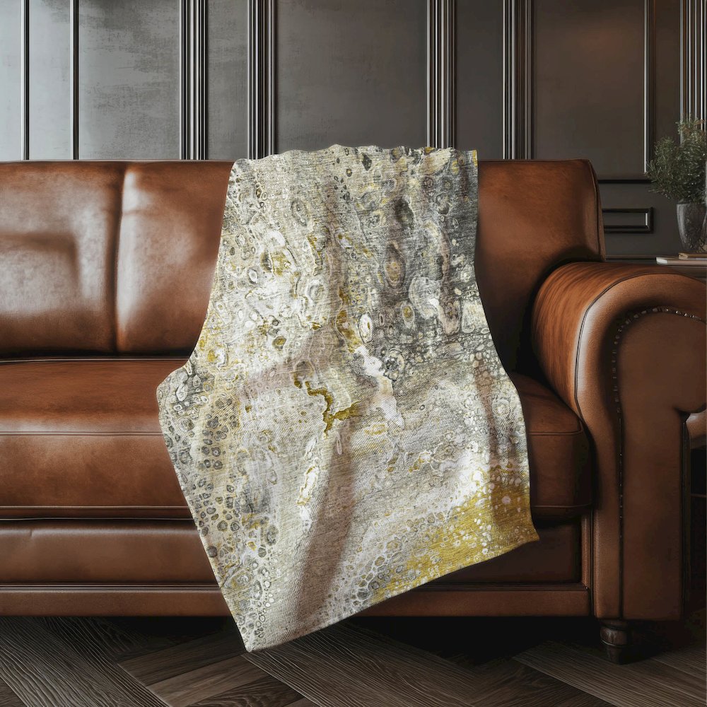 Premium Machine Washable ASB588 Taupe 50" x 70" Sherpa Throw Blanket. Picture 4