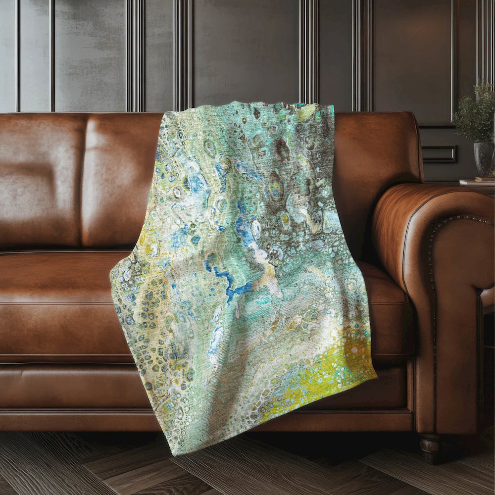 Premium Machine Washable ASB588 Teal 50" x 70" Sherpa Throw Blanket. Picture 4