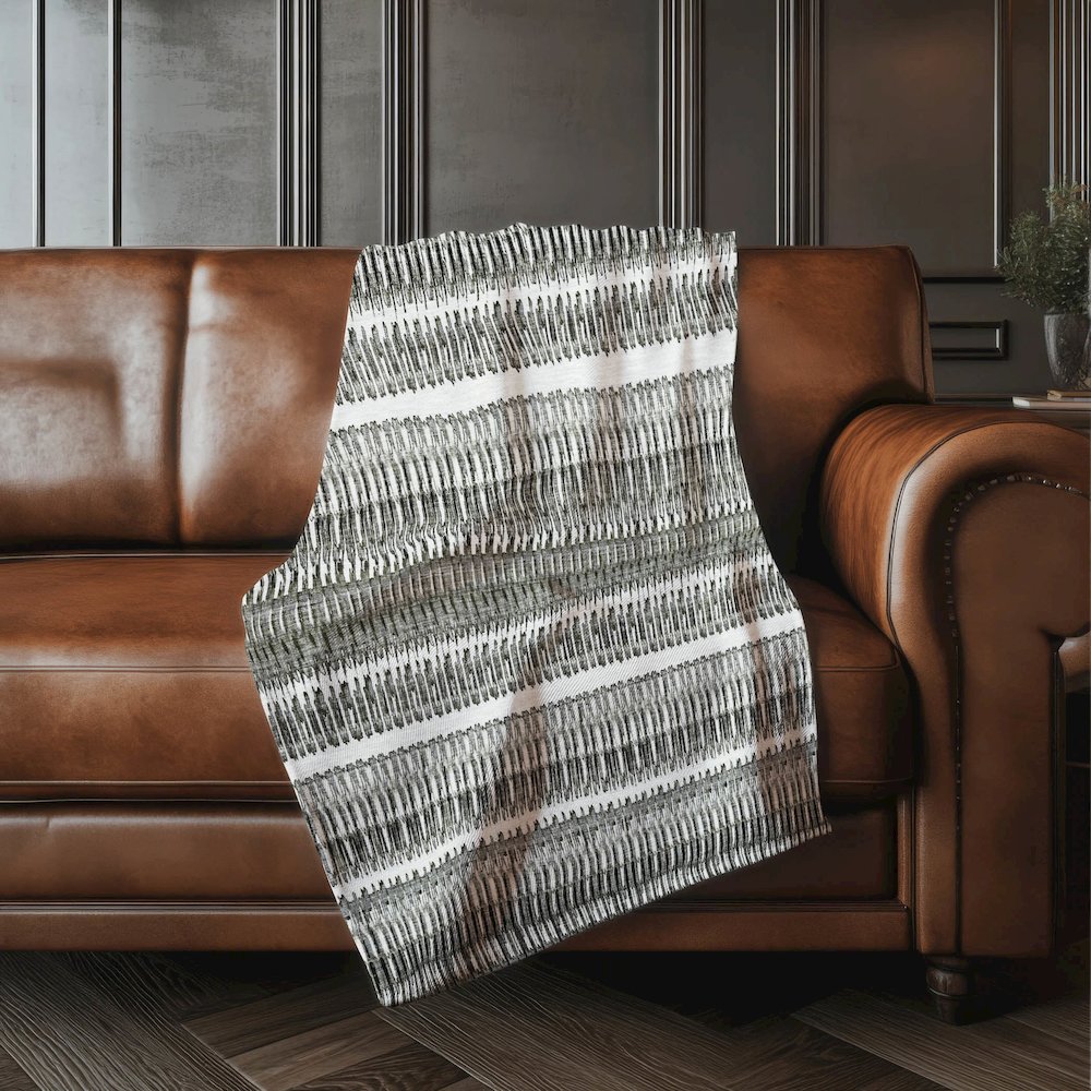 Premium Machine Washable ASB589 Gray 50" x 70" Sherpa Throw Blanket. Picture 4