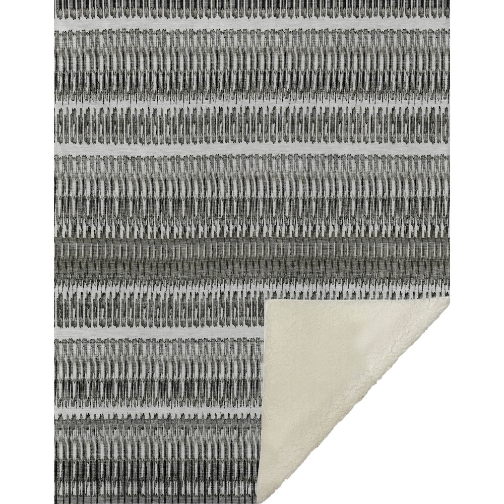 Premium Machine Washable ASB589 Gray 50" x 70" Sherpa Throw Blanket. Picture 1