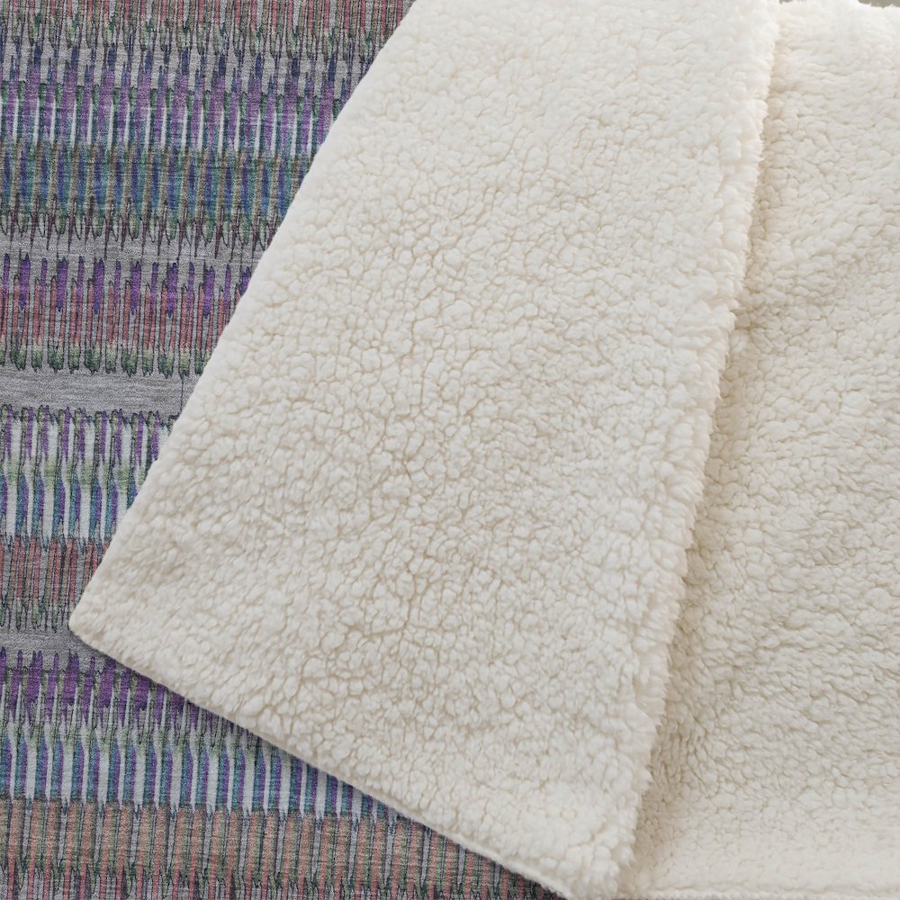 Premium Machine Washable ASB589 Taupe 50" x 70" Sherpa Throw Blanket. Picture 2