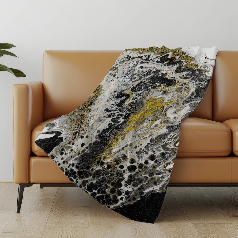 Premium Machine Washable ASB58 Midnight 50" x 70" Sherpa Throw Blanket. Picture 4