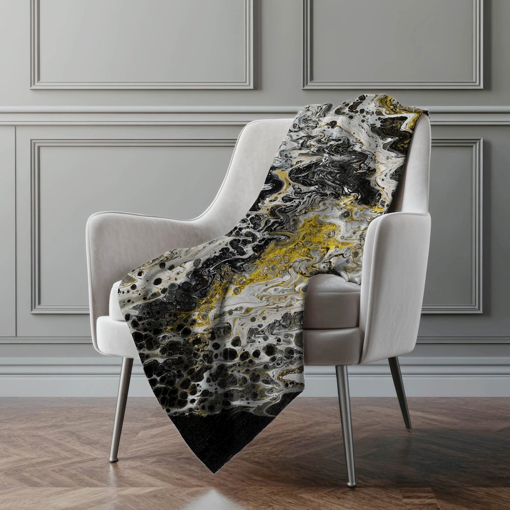 Premium Machine Washable ASB58 Midnight 50" x 70" Sherpa Throw Blanket. Picture 5