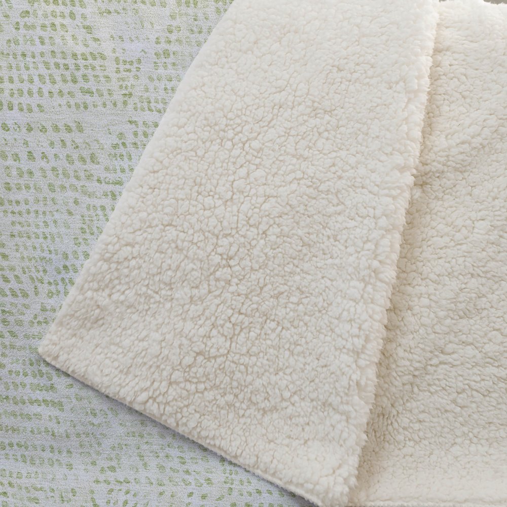 Premium Machine Washable ASB591 Aloe 50" x 70" Sherpa Throw Blanket. Picture 2