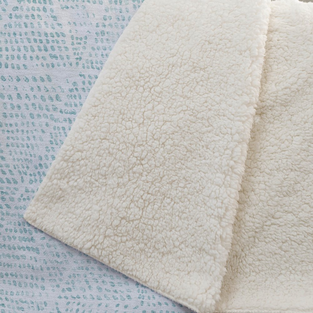 Premium Machine Washable ASB591 Aqua 50" x 70" Sherpa Throw Blanket. Picture 2