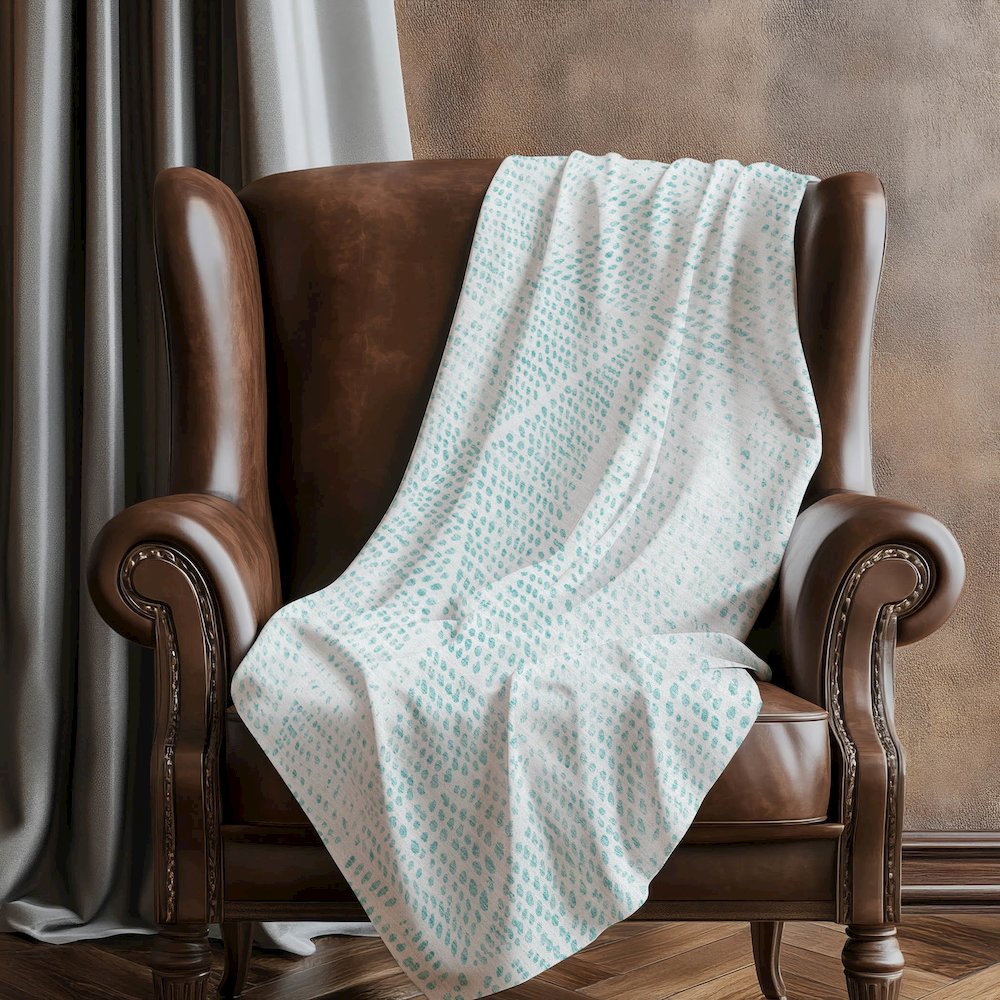 Premium Machine Washable ASB591 Aqua 50" x 70" Sherpa Throw Blanket. Picture 5
