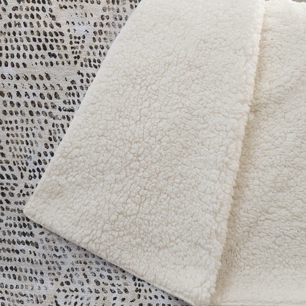 Premium Machine Washable ASB591 Beige 50" x 70" Sherpa Throw Blanket. Picture 2