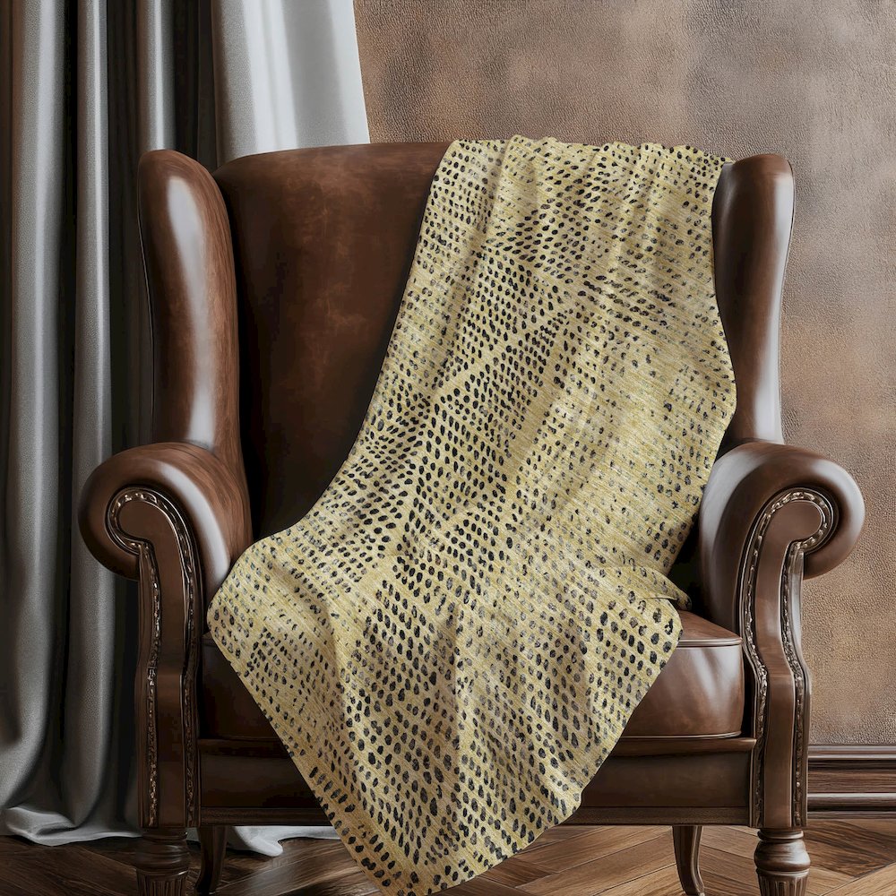 Premium Machine Washable ASB591 Gold 50" x 70" Sherpa Throw Blanket. Picture 5