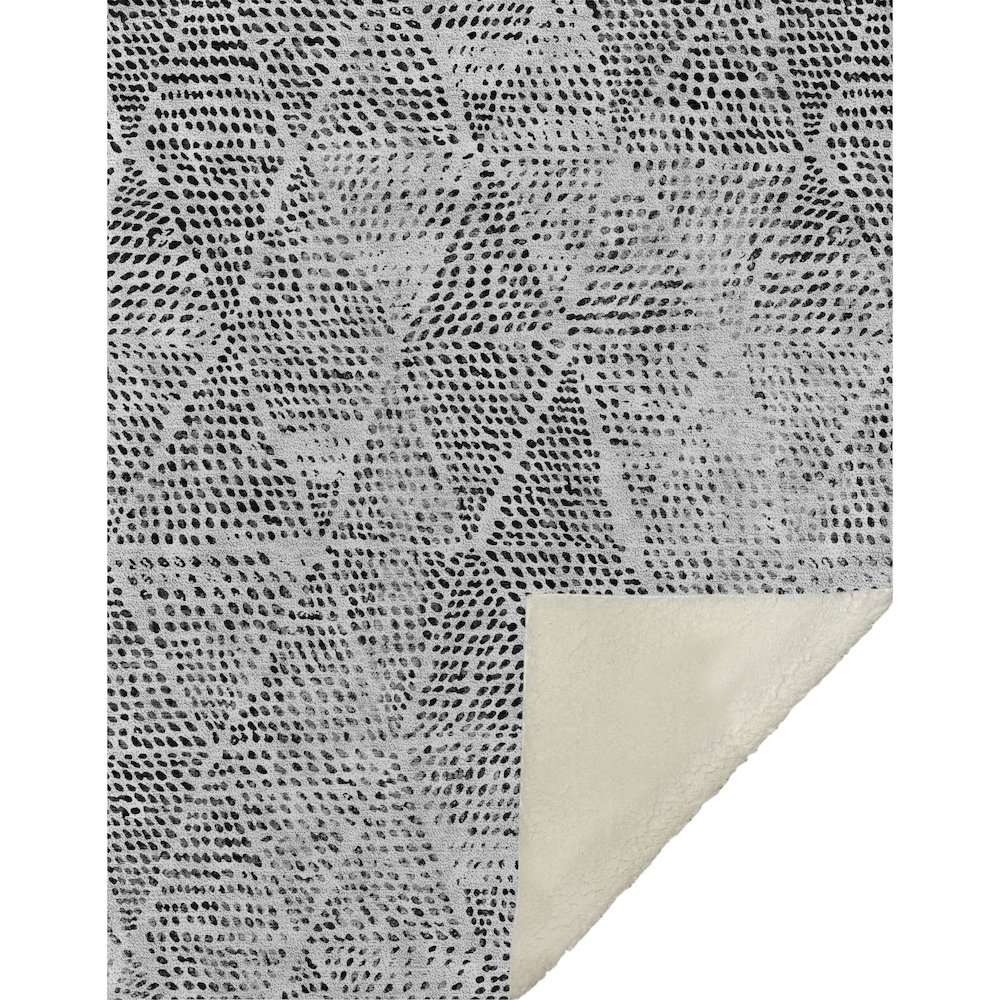 Premium Machine Washable ASB591 Pewter 50" x 70" Sherpa Throw Blanket. Picture 1