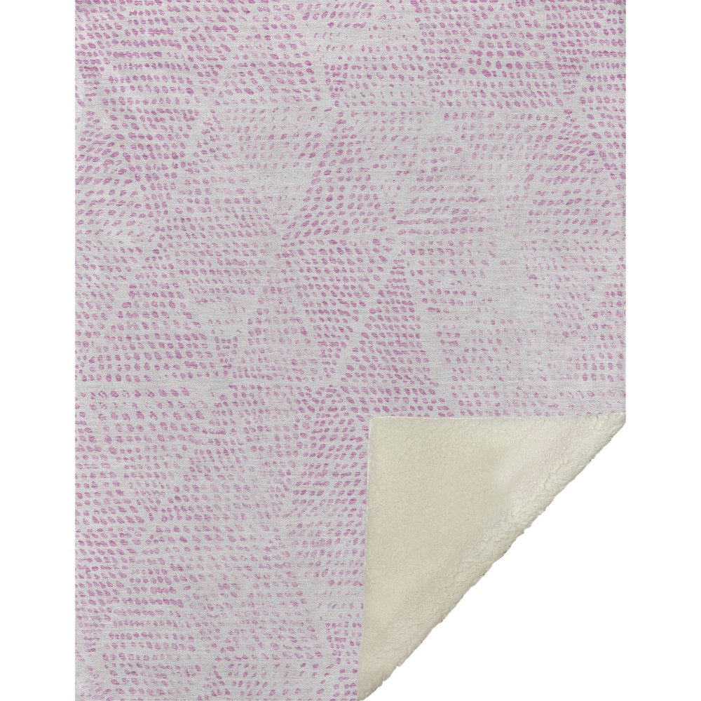 Premium Machine Washable ASB591 Pink 50" x 70" Sherpa Throw Blanket. Picture 1