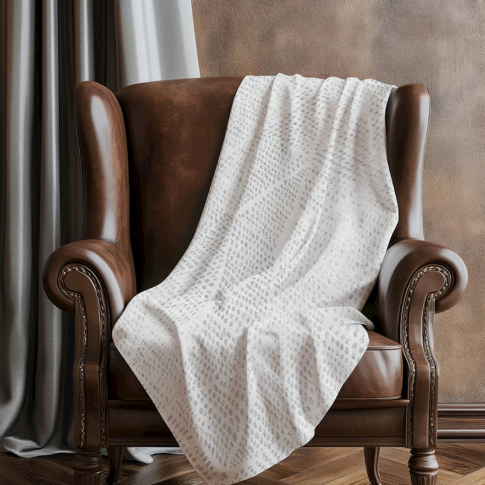 Premium Machine Washable ASB591 Silver 50" x 70" Sherpa Throw Blanket. Picture 5