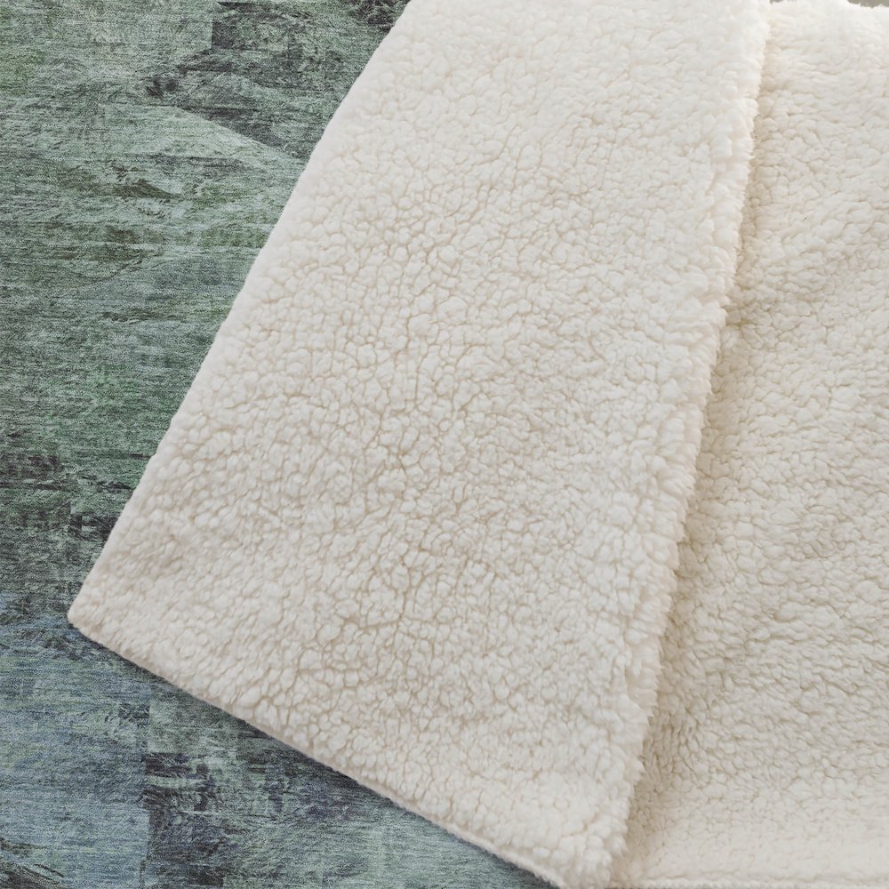 Premium Machine Washable ASB592 Green 50" x 70" Sherpa Throw Blanket. Picture 2