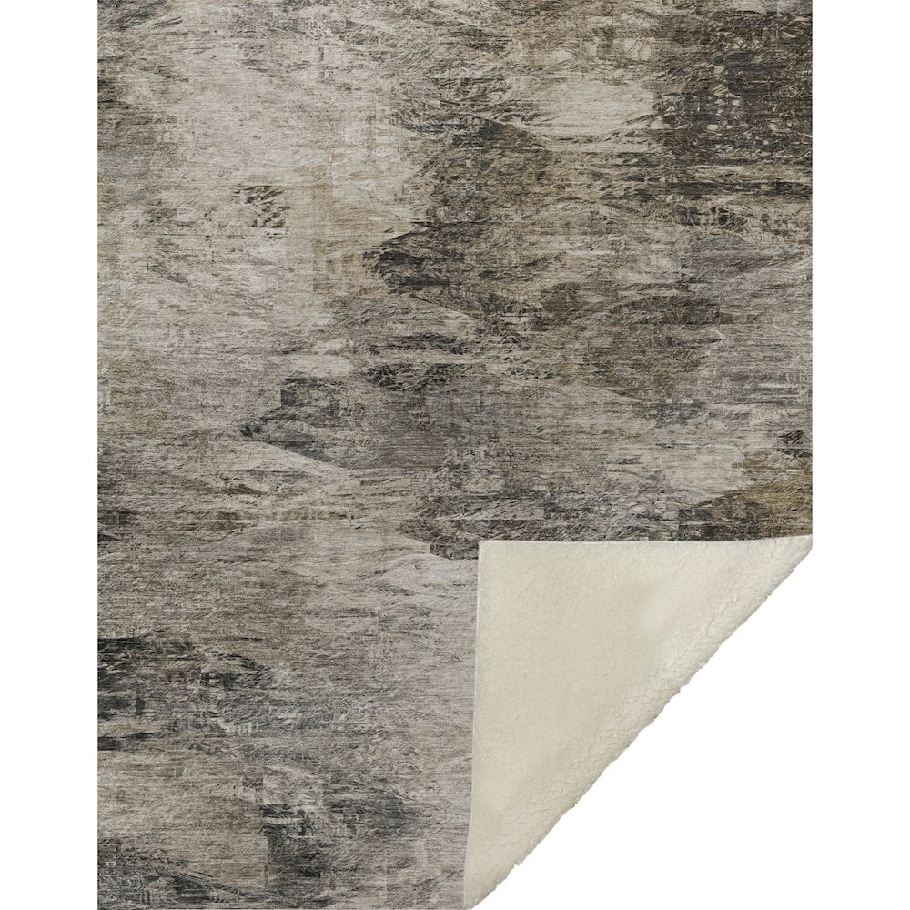 Premium Machine Washable ASB592 Taupe 50" x 70" Sherpa Throw Blanket. Picture 1