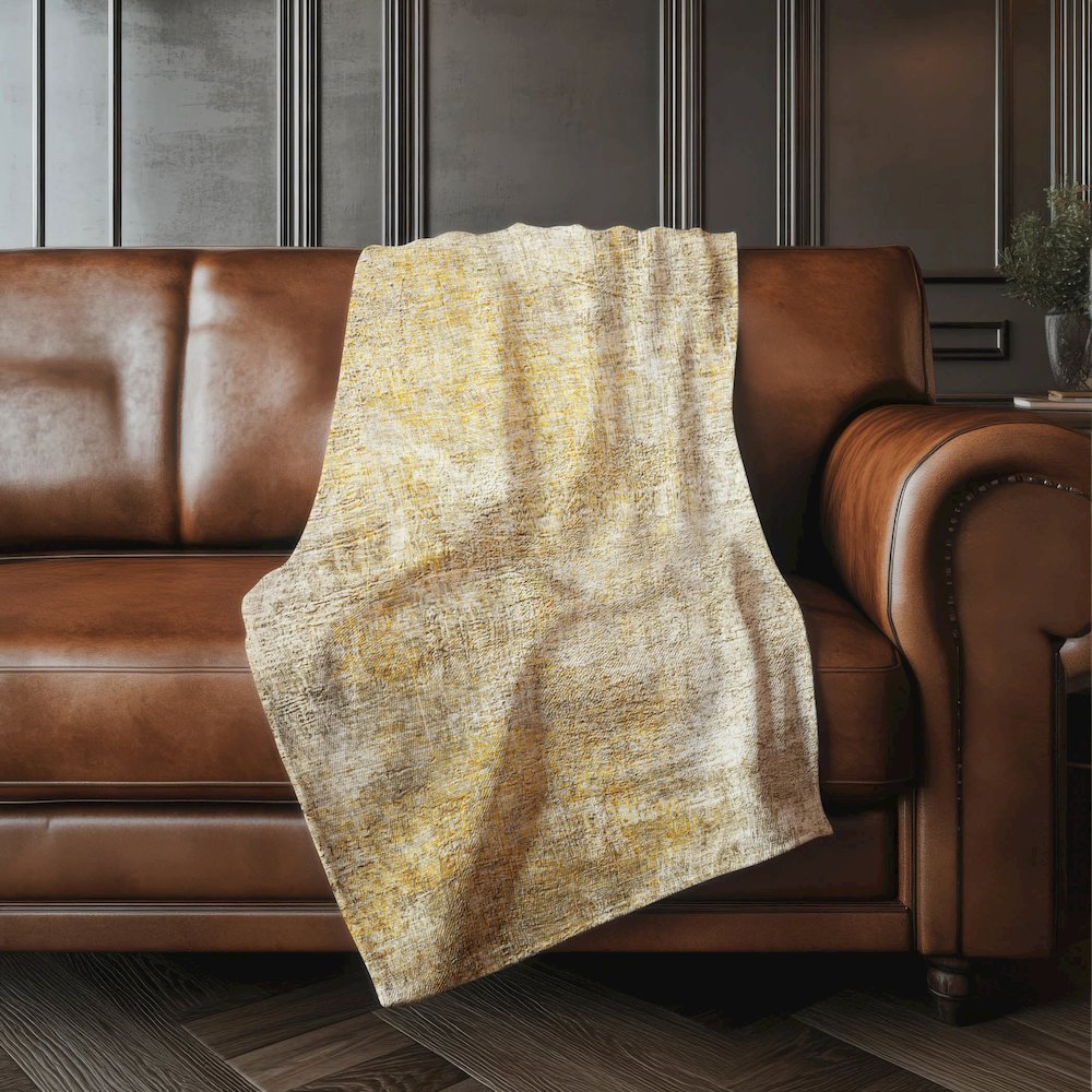 Premium Machine Washable ASB593 Beige 50" x 70" Sherpa Throw Blanket. Picture 4