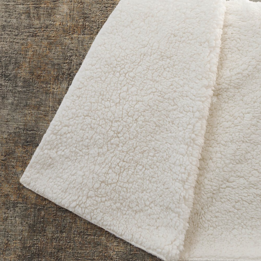 Premium Machine Washable ASB593 Brown 50" x 70" Sherpa Throw Blanket. Picture 2