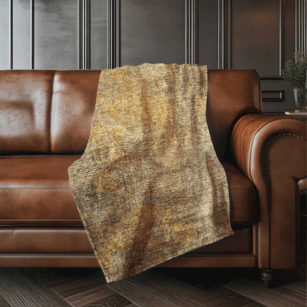 Premium Machine Washable ASB593 Brown 50" x 70" Sherpa Throw Blanket. Picture 4
