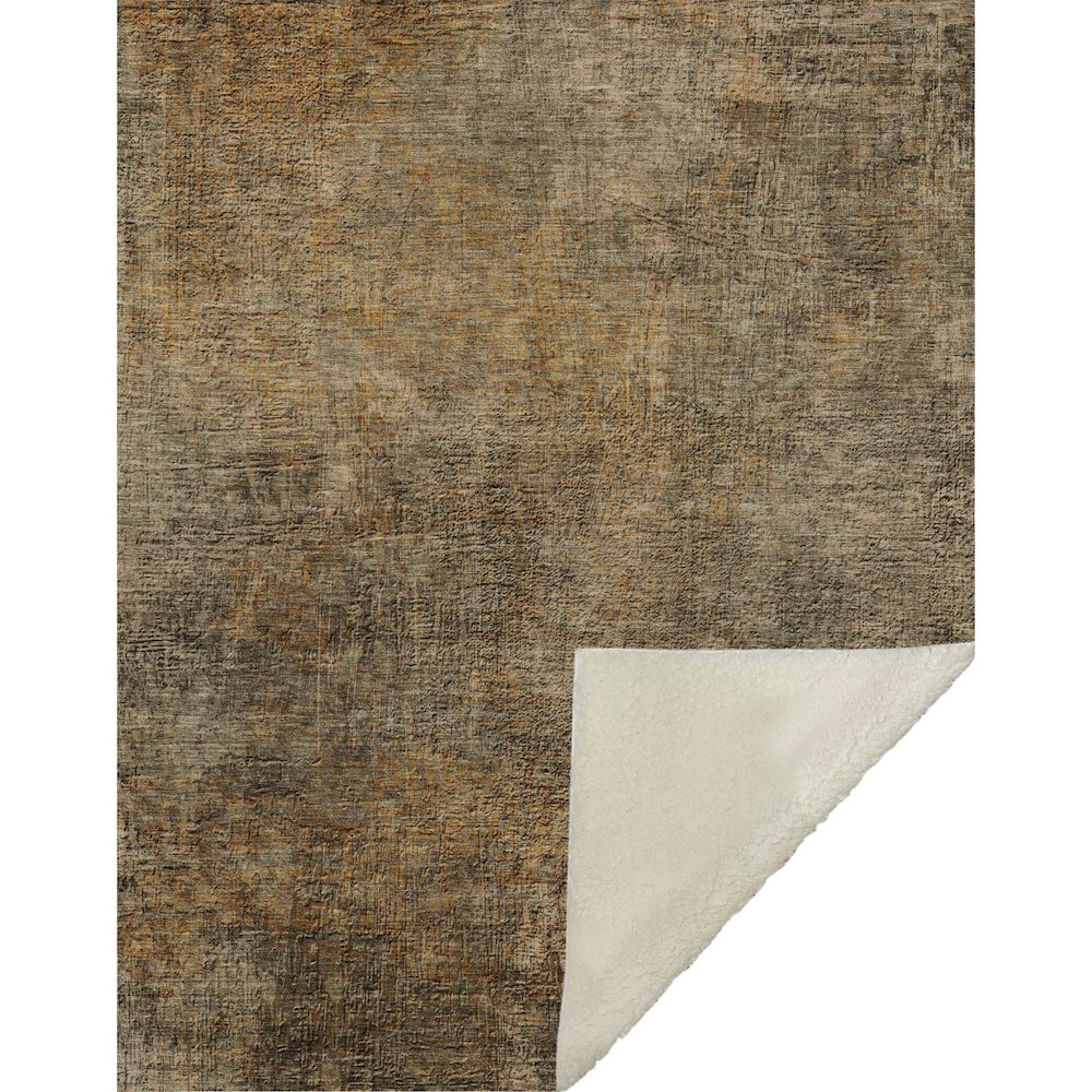 Premium Machine Washable ASB593 Brown 50" x 70" Sherpa Throw Blanket. Picture 1