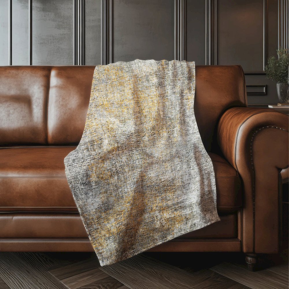 Premium Machine Washable ASB593 Gray 50" x 70" Sherpa Throw Blanket. Picture 4