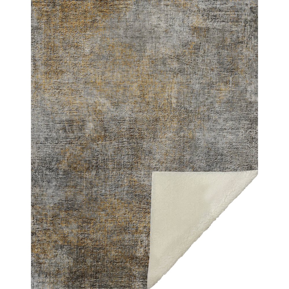Premium Machine Washable ASB593 Gray 50" x 70" Sherpa Throw Blanket. Picture 1