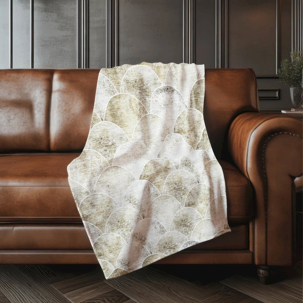 Premium Machine Washable ASB594 Beige 50" x 70" Sherpa Throw Blanket. Picture 4