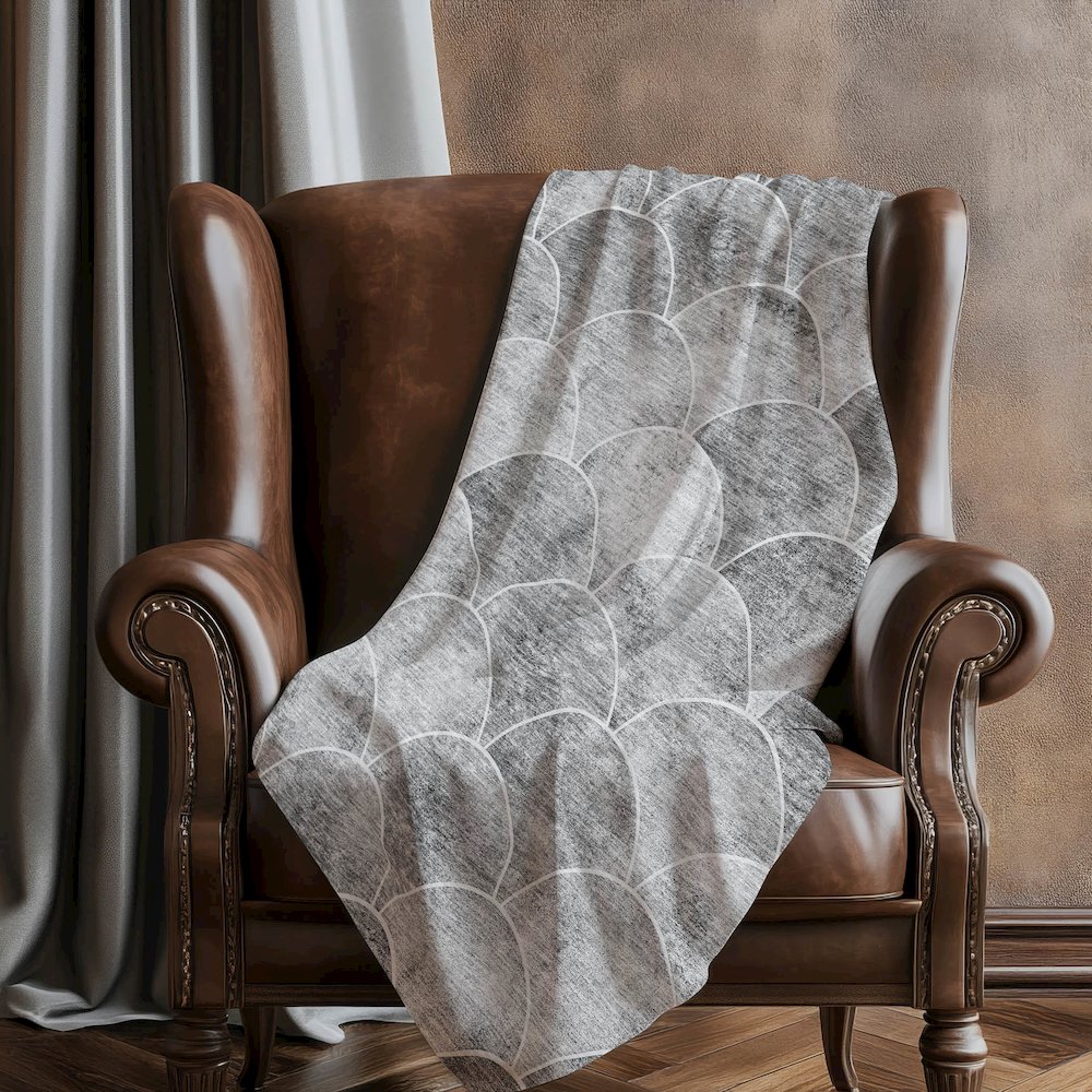 Premium Machine Washable ASB594 Gray 50" x 70" Sherpa Throw Blanket. Picture 5