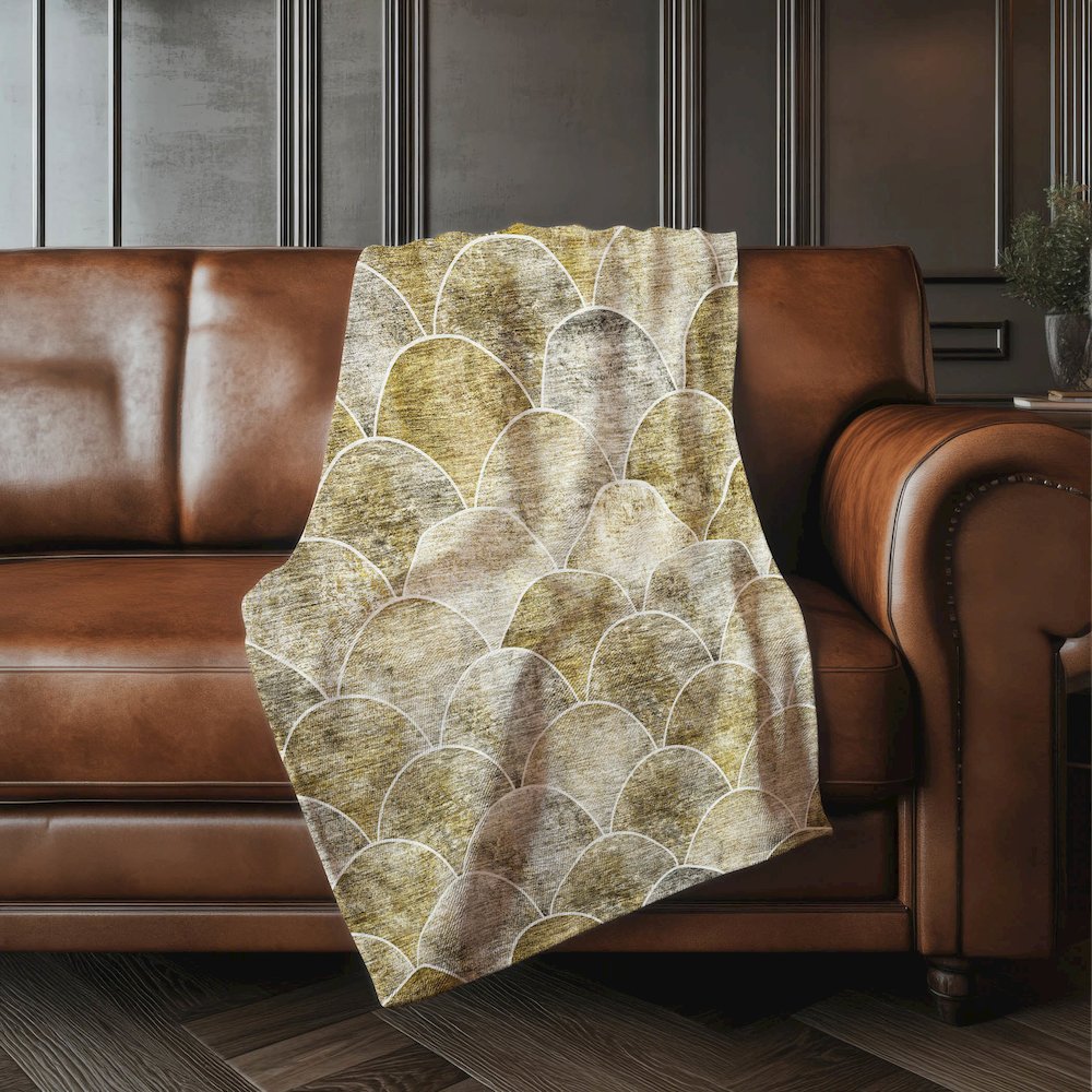 Premium Machine Washable ASB594 Taupe 50" x 70" Sherpa Throw Blanket. Picture 4