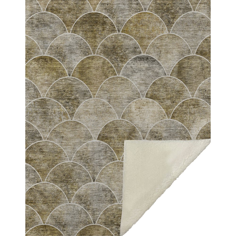 Premium Machine Washable ASB594 Taupe 50" x 70" Sherpa Throw Blanket. Picture 1