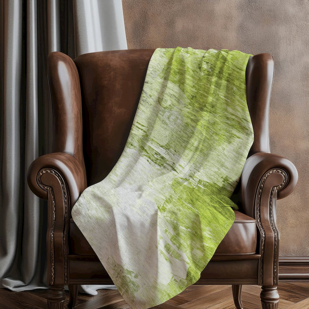 Premium Machine Washable ASB595 Aloe 50" x 70" Sherpa Throw Blanket. Picture 5