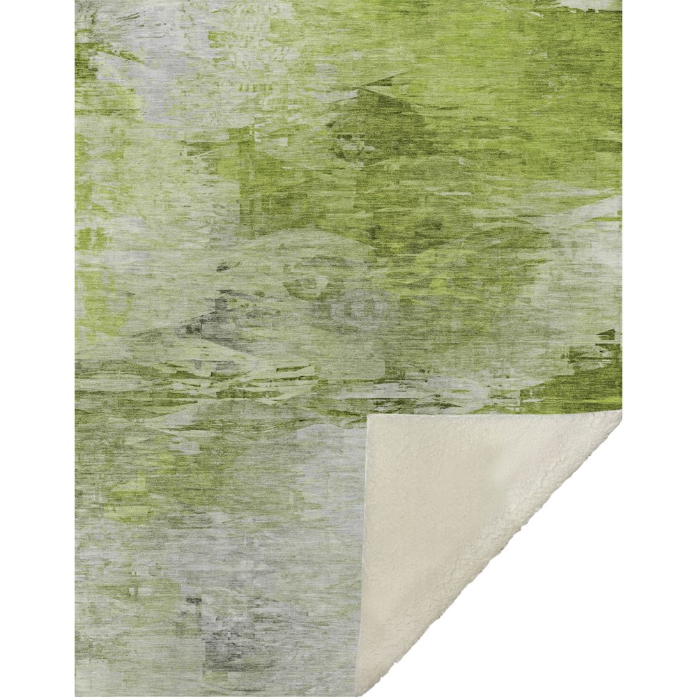 Premium Machine Washable ASB595 Aloe 50" x 70" Sherpa Throw Blanket. Picture 1