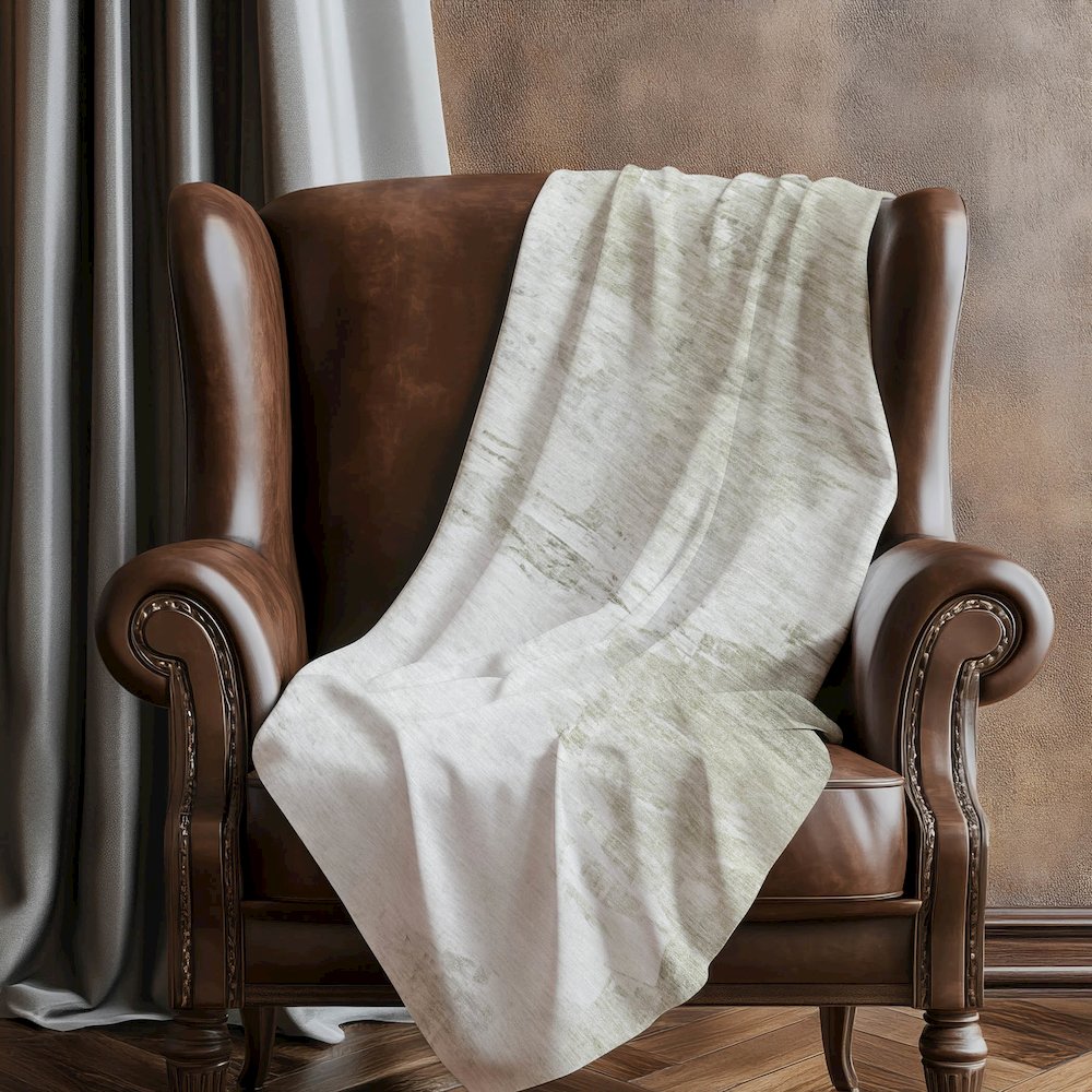 Premium Machine Washable ASB595 Ivory 50" x 70" Sherpa Throw Blanket. Picture 5