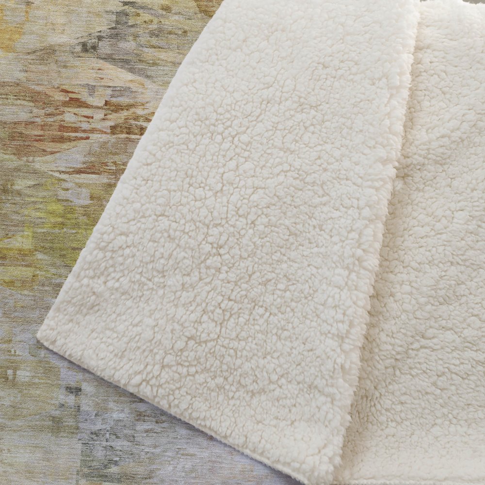 Premium Machine Washable ASB595 Paprika 50" x 70" Sherpa Throw Blanket. Picture 2