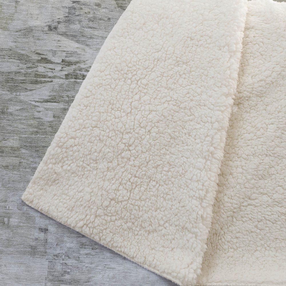 Premium Machine Washable ASB595 Taupe 50" x 70" Sherpa Throw Blanket. Picture 2