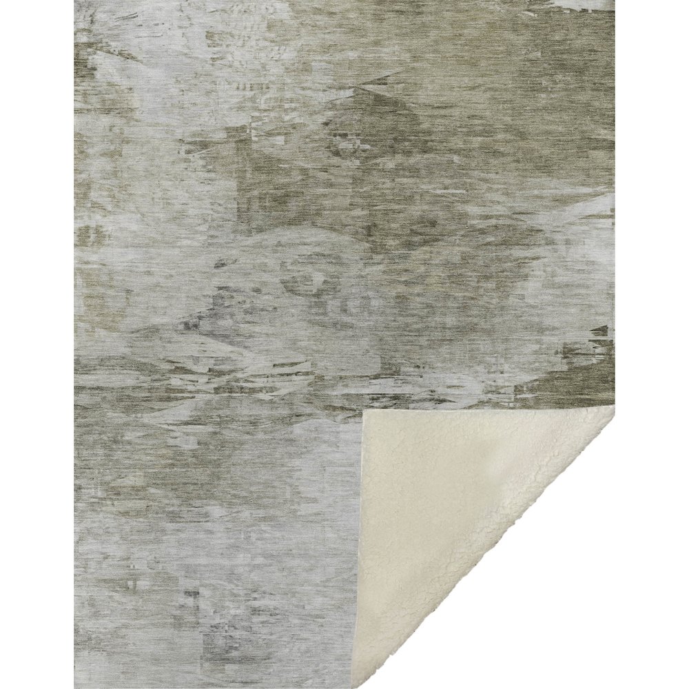 Premium Machine Washable ASB595 Taupe 50" x 70" Sherpa Throw Blanket. Picture 1