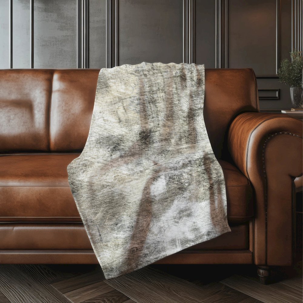 Premium Machine Washable ASB596 Beige 50" x 70" Sherpa Throw Blanket. Picture 4