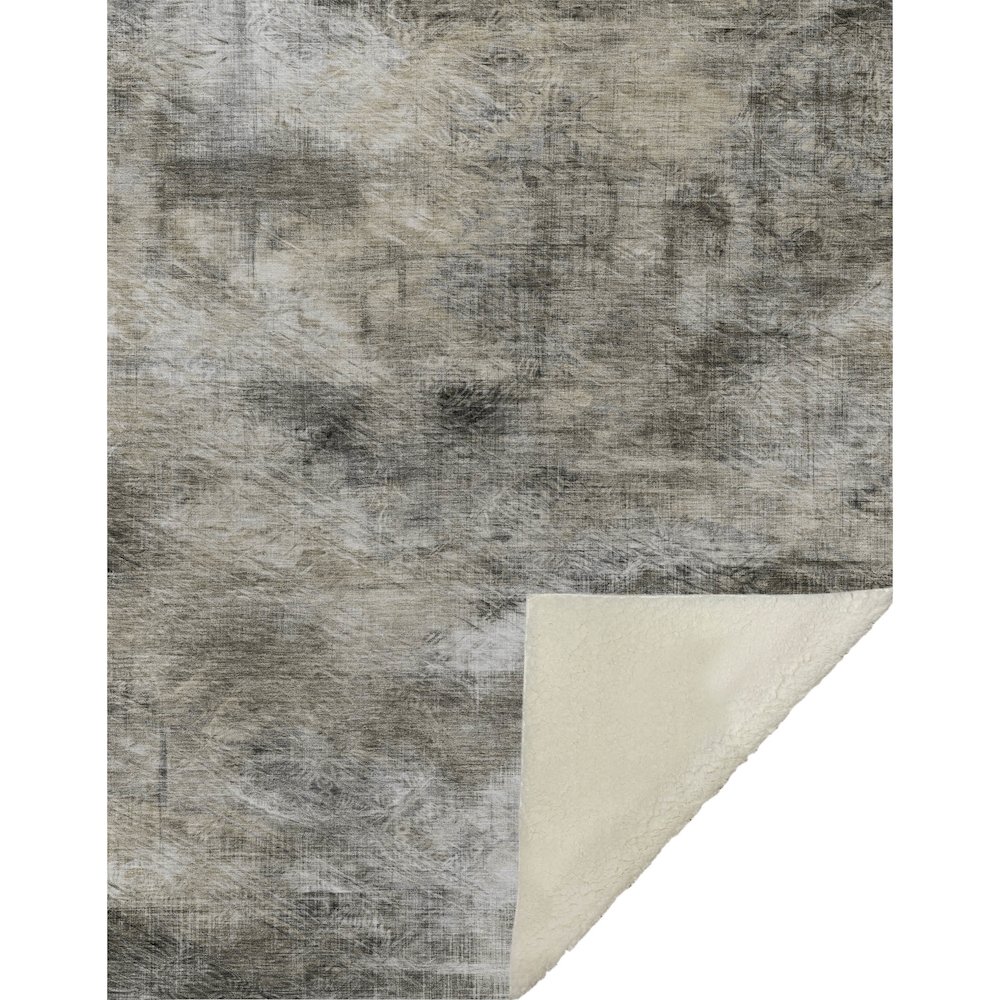 Premium Machine Washable ASB596 Beige 50" x 70" Sherpa Throw Blanket. Picture 1