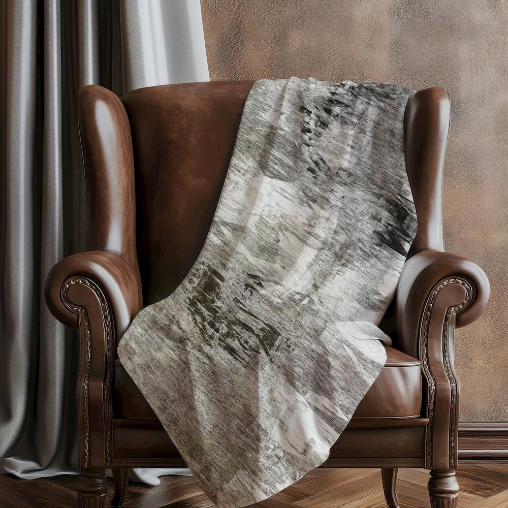 Premium Machine Washable ASB597 Taupe 50" x 70" Sherpa Throw Blanket. Picture 5