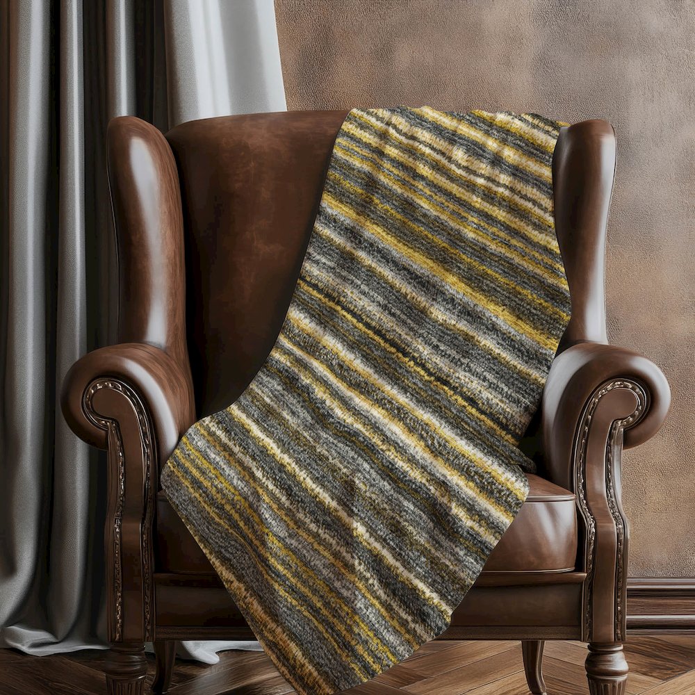 Premium Machine Washable ASB598 Gold 50" x 70" Sherpa Throw Blanket. Picture 5