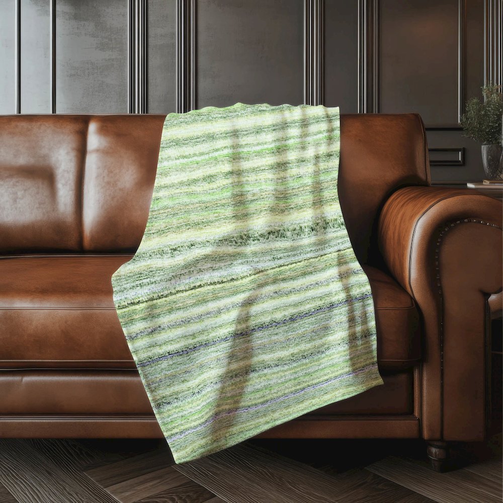 Premium Machine Washable ASB598 Green 50" x 70" Sherpa Throw Blanket. Picture 4