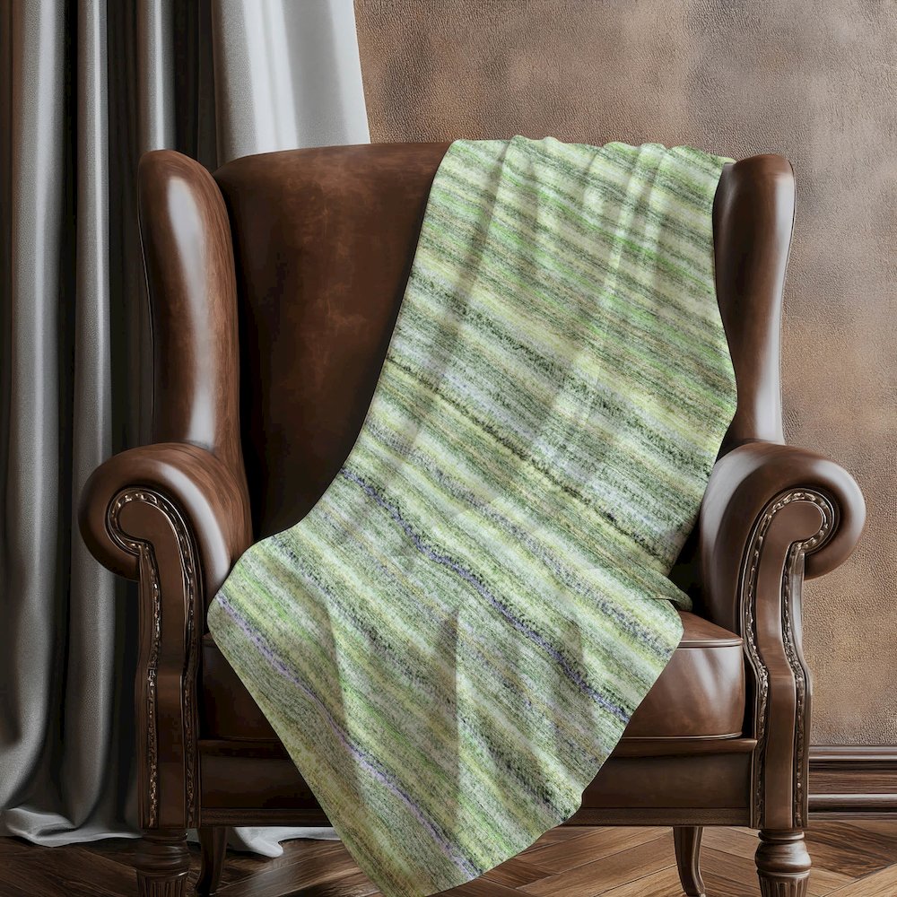 Premium Machine Washable ASB598 Green 50" x 70" Sherpa Throw Blanket. Picture 5