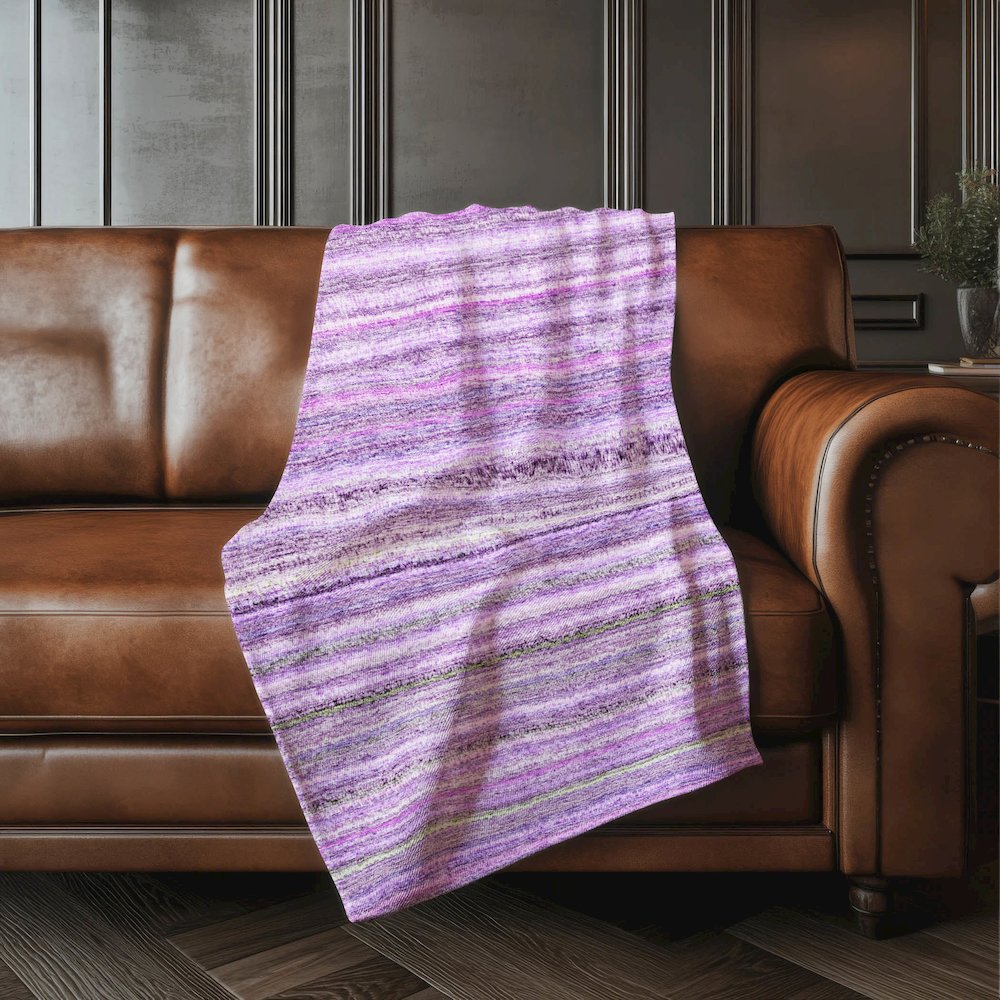 Premium Machine Washable ASB598 Purple 50" x 70" Sherpa Throw Blanket. Picture 4