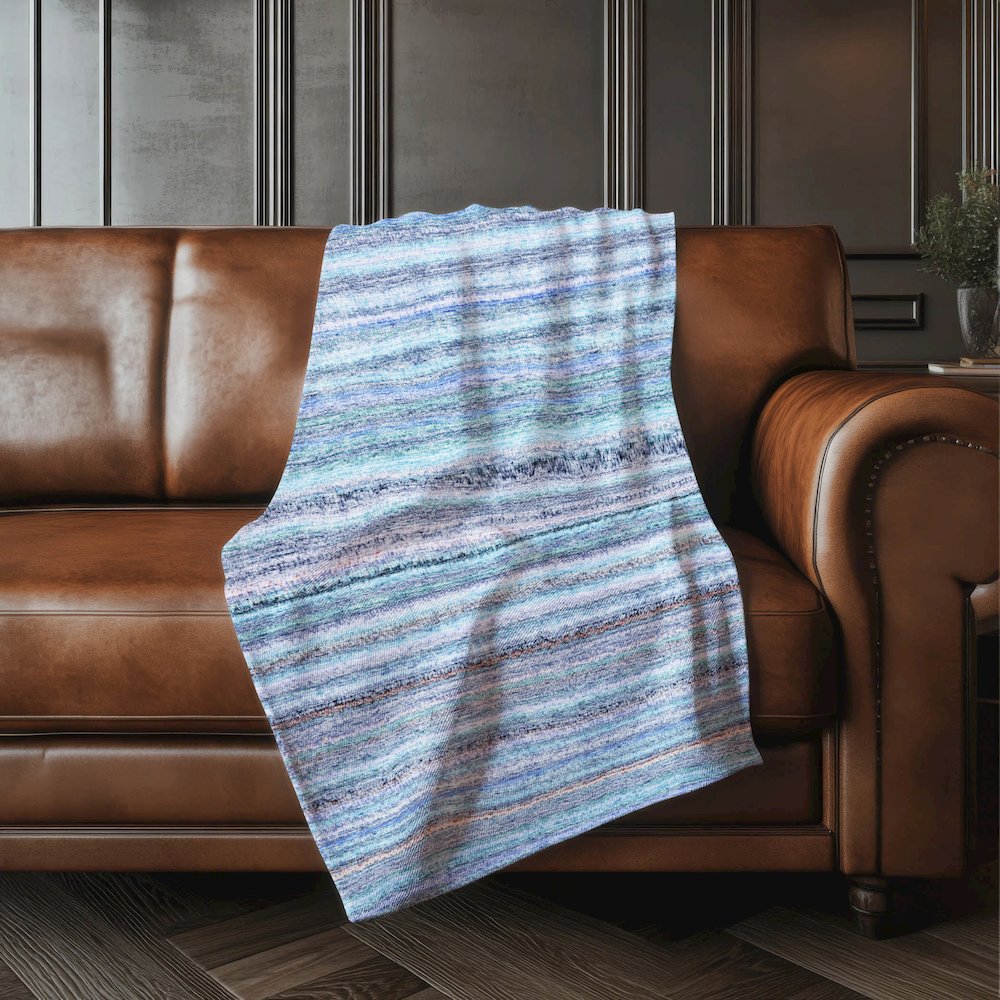Premium Machine Washable ASB598 Sky 50" x 70" Sherpa Throw Blanket. Picture 4