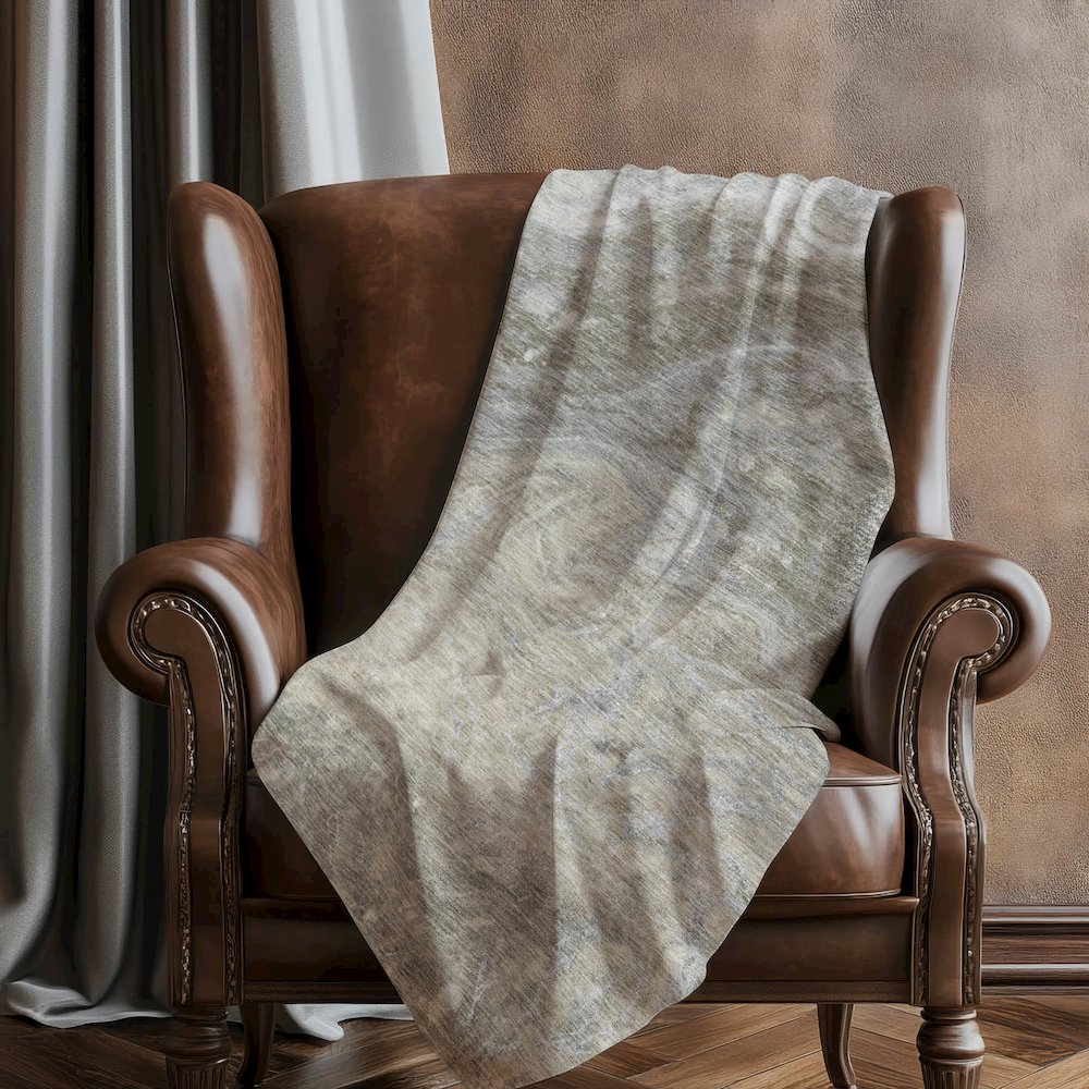 Premium Machine Washable ASB599 Taupe 50" x 70" Sherpa Throw Blanket. Picture 5