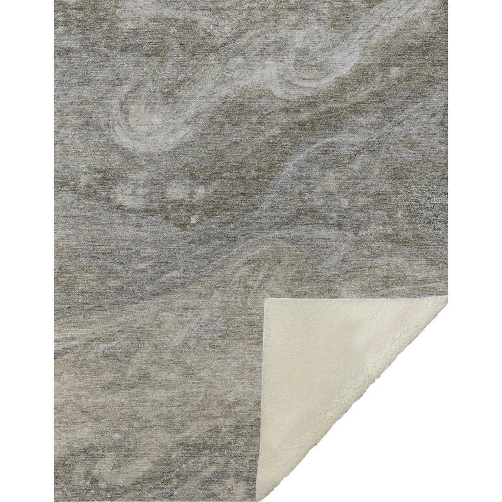 Premium Machine Washable ASB599 Taupe 50" x 70" Sherpa Throw Blanket. Picture 1