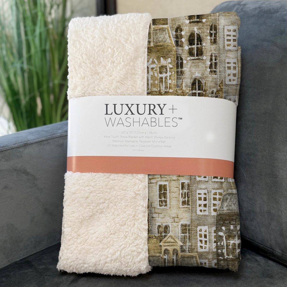 Premium Machine Washable ASB600 Brown 50" x 70" Sherpa Throw Blanket. Picture 3