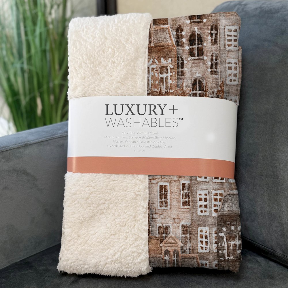 Premium Machine Washable ASB600 Paprika 50" x 70" Sherpa Throw Blanket. Picture 3