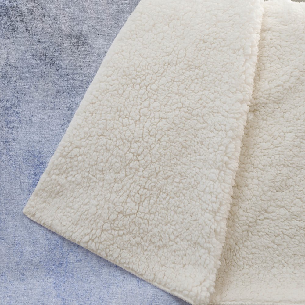 Premium Machine Washable ASB601 Blue 50" x 70" Sherpa Throw Blanket. Picture 2