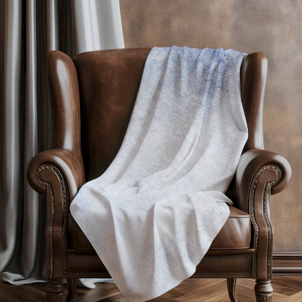 Premium Machine Washable ASB601 Blue 50" x 70" Sherpa Throw Blanket. Picture 5