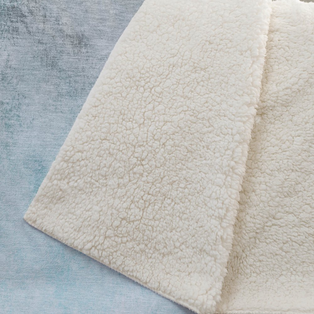 Premium Machine Washable ASB601 Teal 50" x 70" Sherpa Throw Blanket. Picture 2