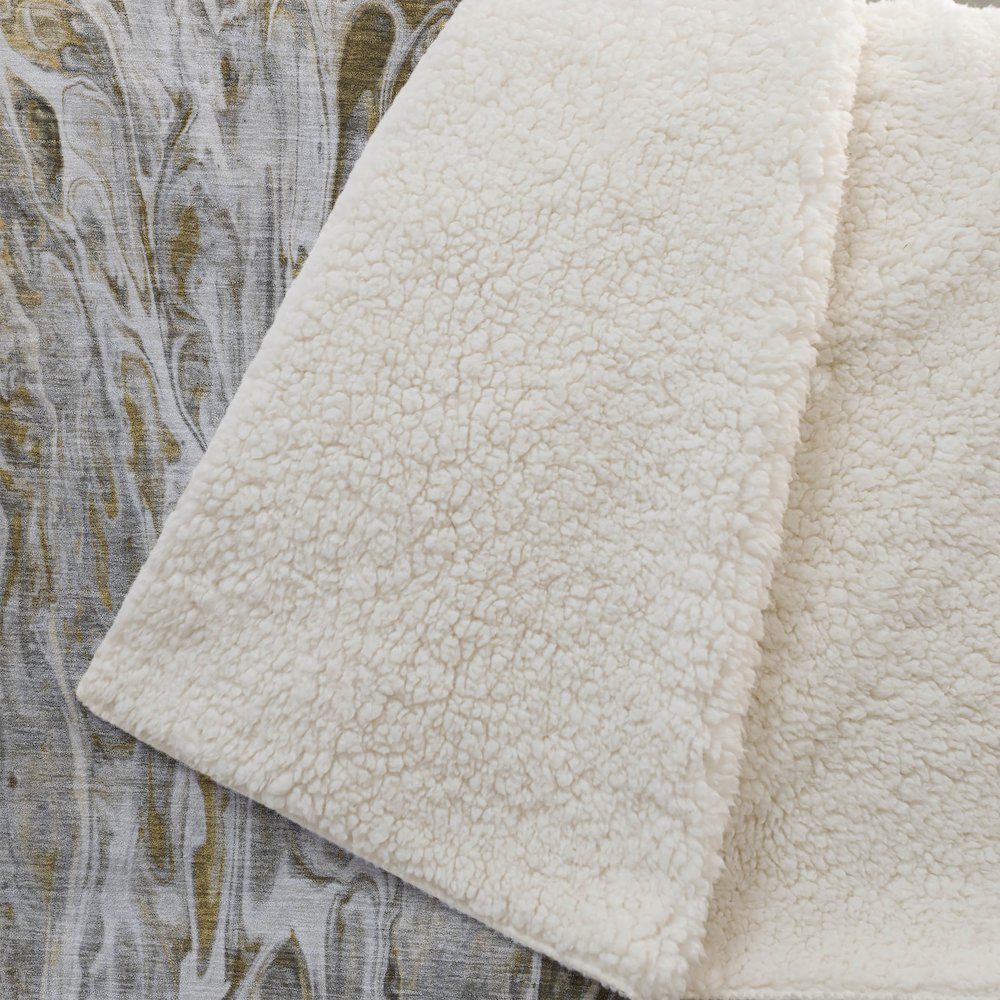 Premium Machine Washable ASB602 Brown 50" x 70" Sherpa Throw Blanket. Picture 2