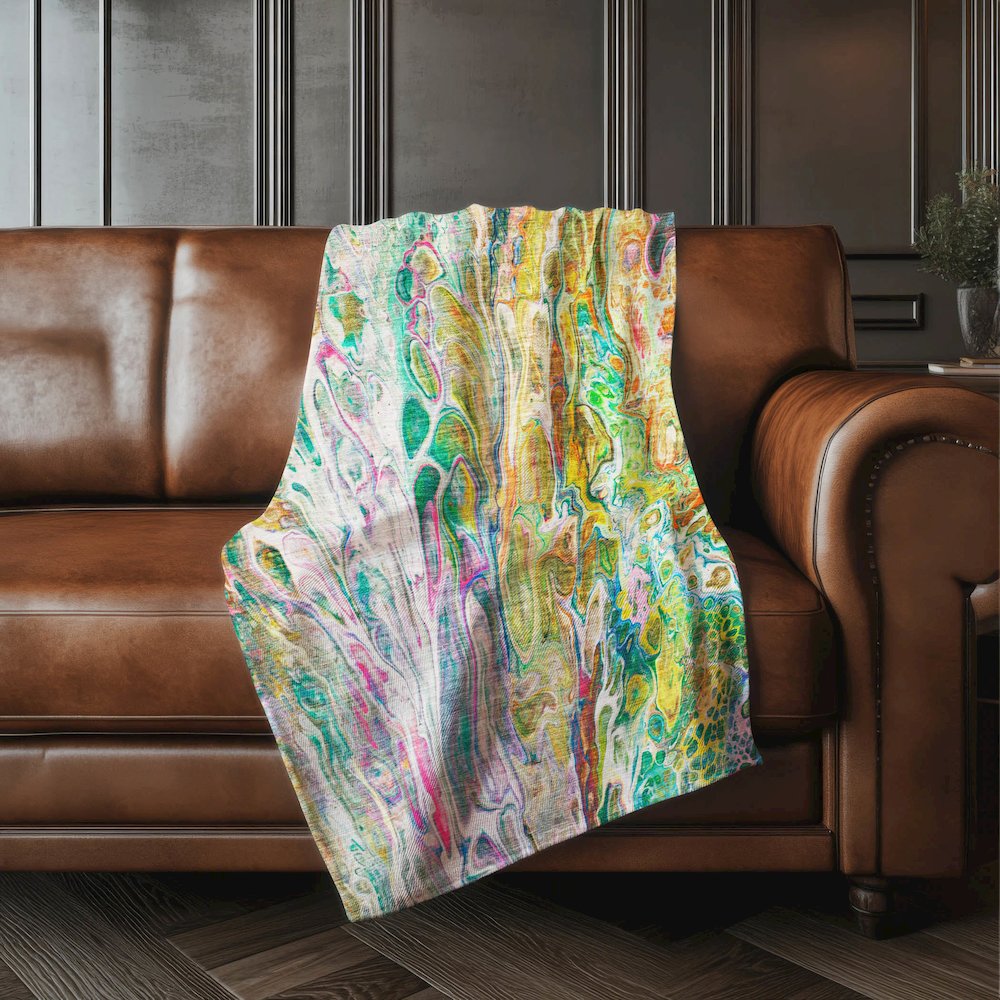 Premium Machine Washable ASB602 Green 50" x 70" Sherpa Throw Blanket. Picture 4